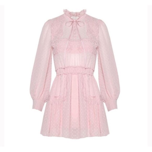 LoveShackFancy Dresses & Skirts - ❤️ Love Shack fancy Amber dress in Eros sheer pink, Size S